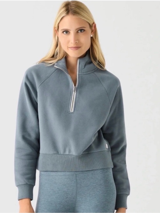 Vuori Tops - Vuori Women's Restore Half Zip Hoodie Smoke Blue Size XS